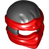 Wrap with Short Back Knot, Red Pattern