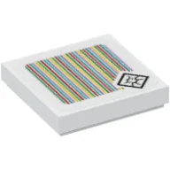 Tile 2 x 2 with Shy Boo and Barcode Print (Sticker)
