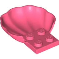 Animal Body Part, Clam / Scallop Half Shell with 4 Studs