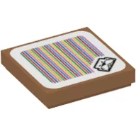 Tile 2 x 2 with Monty Mole and Barcode Print (Sticker)