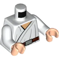 Torso Wrap-Around Tunic and Utility Belt with Large Pouch Print, White Arms, Light Nougat Hands