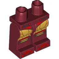 Hips and Dark Red Legs with Gold/Red Armor print (Iron Man)