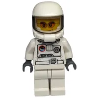 Astronaut, White, Space Helmet with Trans-Brown Visor, Orange Sunglasses (3626b Head)