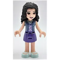 Emma - Sand Blue Jacket, Dark Purple Skirt