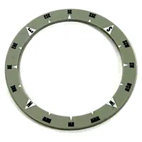 Watch, Bezel Round, Smooth, Thick with Black and White Compass Directions Print