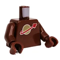 Torso, Classic Space Logo print, Reddish Brown Arms and Hands