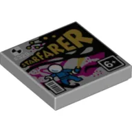 Tile 2 x 2 with '#329', 'STARFARER' and '6+' Print