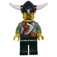 Viking Warrior - Armour, Battle Axe on Torso, Sand Green Arms, Dark Green Legs
