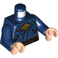Torso Robes, Red and Dark Azure Trim, Gold Amulet, Dark Brown Tied Belt Print, Dark Blue Arms, Light Nougat Hands