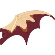 Creature Body Part, Dragon Wing 19 x 11 with Marbled Trans-Orange Pattern