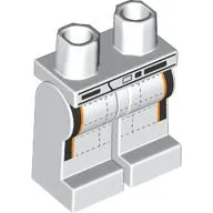 Hips and White Legs with Racing Suit, Black and Dark Orange Lines print