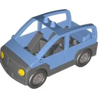 Duplo Car with 2 Studs on Roof, Dark Bluish Gray Base