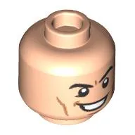 Minifig Head Loki, Eyebrows, Cheek Lines, Grin with Clenched Teeth / Mouth Guard Print