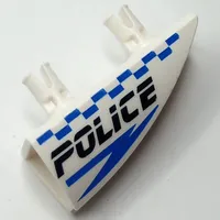 Fairing 1 x 4 Side Flaring Intake with Two Pins and Police Blue Checkered Print Right