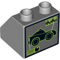 Duplo Brick 2 x 2 Slope 45° with Car Diagnostics Print