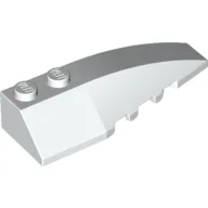 Brick Wedged, Curved 6 x 2 Right, Inner Ridges