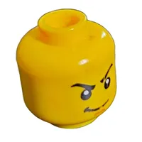 Minifig Head Lloyd, Eyebrows, Stern Smile Print