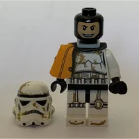Sandtrooper Squad Leader / Captain, Orange Pauldron, Neck Bracket, Printed Black Head