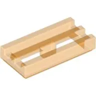 Tile Special 1 x 2 Grille with Bottom Groove