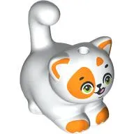 Animal, Cat, Chubby with orange Face, Toes, Medium Blue/Lime Eyes print