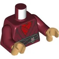 Torso, Robe, Red Shirt, Black Sash print, Dark Red Arms, Warm Tan Hands