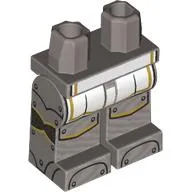 Hips and Flat Silver Legs with White Tabard, Gold Trim, Armor print