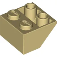 Brick Sloped Inverted 45° 2 x 2 [Ovoid Bottom Pin, Bar-sized Stud Holes]