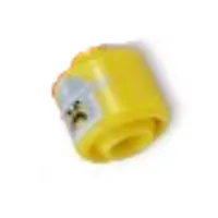 Pen Bead, Round Large, Curved Edges / Cylinder with Minifig Head with Silver Helmet Print