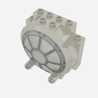 Windscreen 3 x 6 x 5 Bubble with Studs on Top with Octagonal Light Gray Lines Print