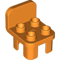 Duplo Chair with 4 Studs and Rounded Back