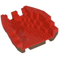 Boat Hull Section, Large Stern 14 x 16 x 5 1/3 with Red Top [Complete Assembly]