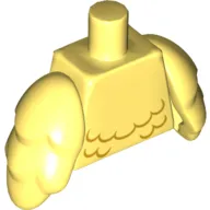 Torso with Bird Wings and Orange Feather print