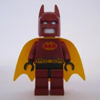 Batman, Dark Red Suit, Bright Light Orange Cape, Dark Red Cowl (Firestarter Outfit)