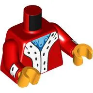 Torso, Royal Coat, White Fur with Black Spoys, Blue/Bright Light Blue Shirt print, Red Arms, Bright Light Orange Hands