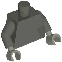 Torso, Dark Gray Arms, Light Gray Hands [Plain]