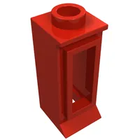 Window 1 x 1 x 2, Extended Lip, Hollow Stud [no Glass]