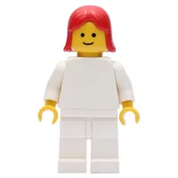 Woman, Plain White, Red Hair