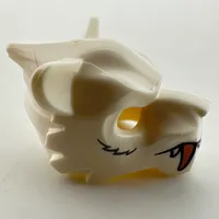 Mask Tiger with White and Copper Fangs, Light Bluish Gray Lines Print