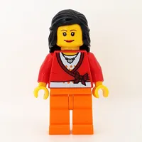 Red Torso, Orange Legs, Black Hair