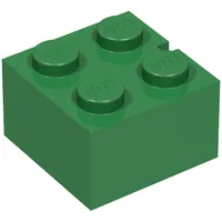 Brick 2 x 2 without Bottom Tubes, Slotted (with 1 slot)