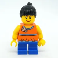 Kid - Orange Torso, Blue Legs, Black Hair