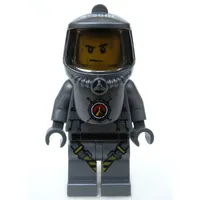 Volcano Explorer, Man, Flat Silver Hazmat Suit