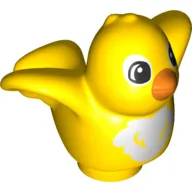 Duplo Animal Bird with White Chest and Orange Beak Print
