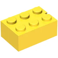 Brick 2 x 3 without Bottom Tubes, Slotted (with 1 slot)