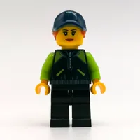 Black Torso, Lime Arms, Black Legs, Dark Blue Cap