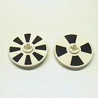 Technic Disc 3 x 3 with 4 Black Sections on One Side and 8 on Reverse Print [Speed Sensor]