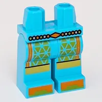 Hips and Medium Azure Legs with Lime/Orange/Yellow Decorations, Beads Belt print