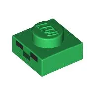 Plate 1 x 1 with Zombie Face print