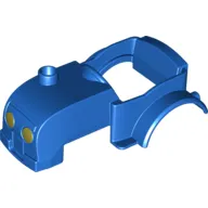 Duplo Car Body Tractor with One Stud on Hood and Yellow Headlights Print