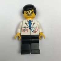 Launch Command Ground Crew, White Jacket, Black Hair, Moustache and Glasses